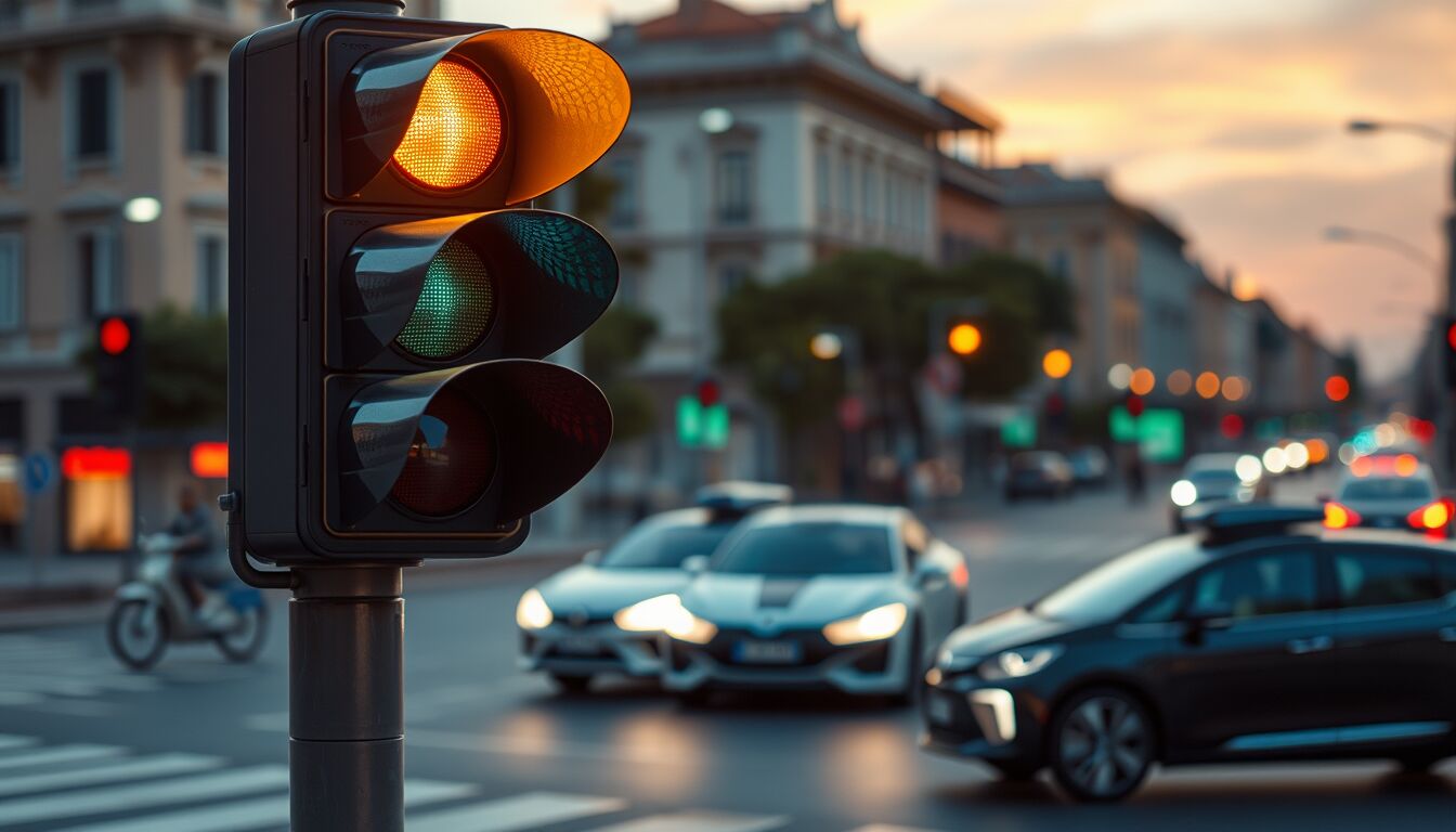 Roma testa semaforo a luce bianca per auto autonome e ridisegna il futuro del traffico urbano