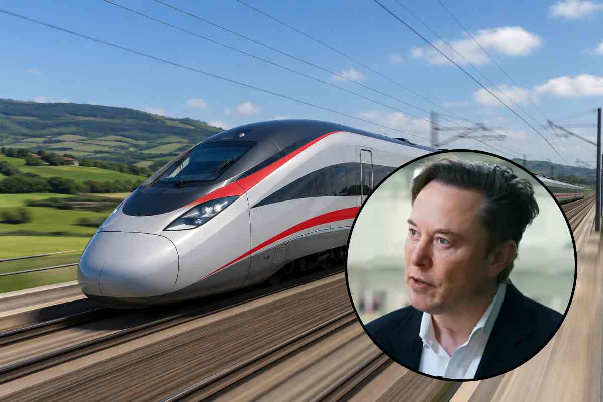 elon musk e treno