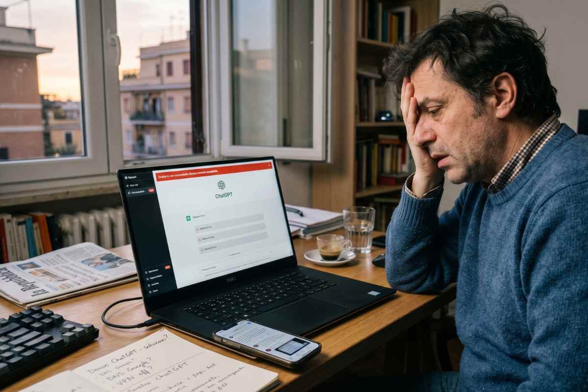 ChatGPT down: non funziona, come ripristinare l'AI-webnews.it