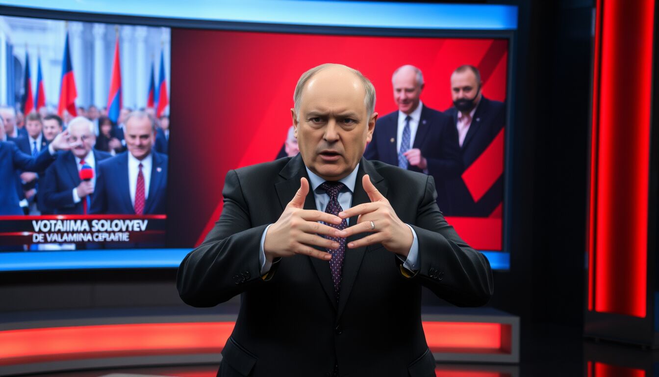 Vladimir Solovyev attacca Giorgia Meloni in tv russa con insulti pesanti alla premier italiana