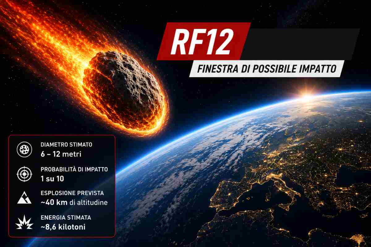 Asteroide RF12 - Webnews.it