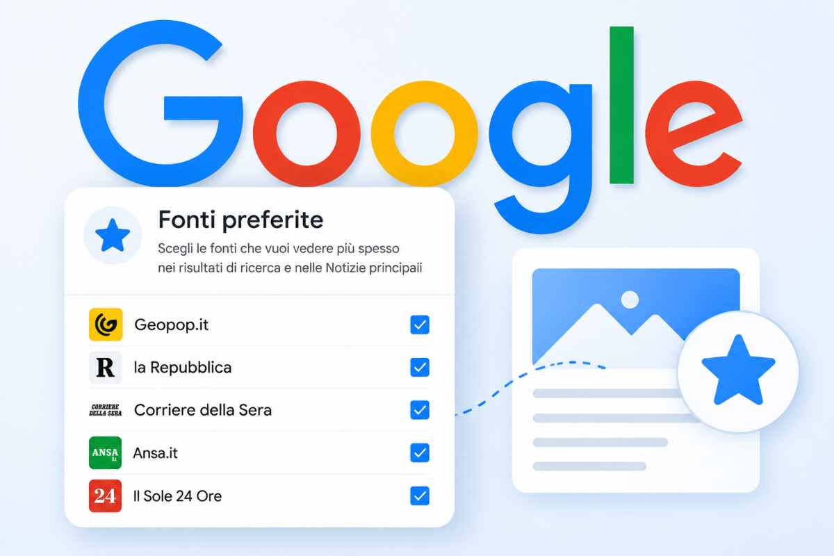 Google, funzione Fonti Preferite - Webnews.it