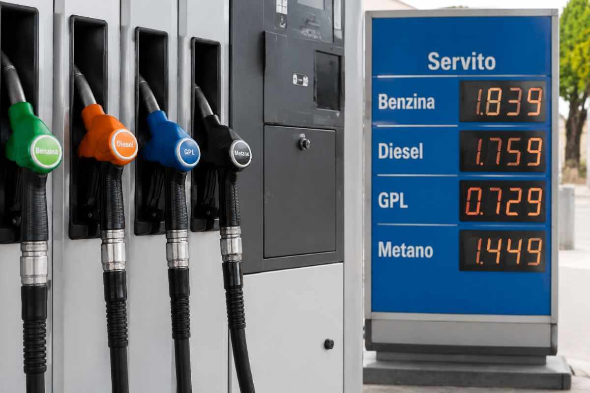 foto di un distributore di benzina