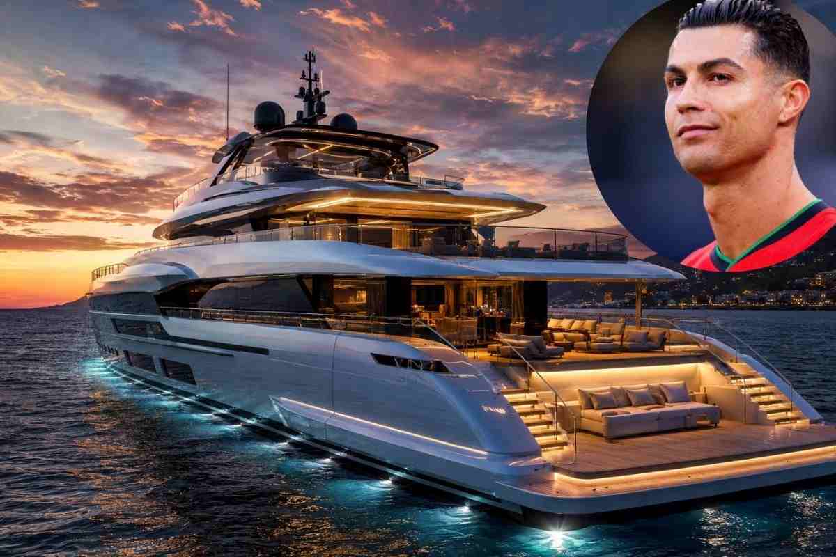 Lo yacht Azimut Grande 27 Metri in fibra di carbonio di Cristiano Ronaldo in navigazione