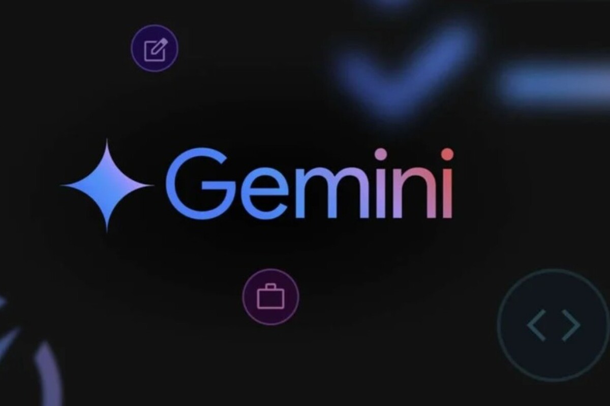 Logo di Google Gemini su sfondo scuro