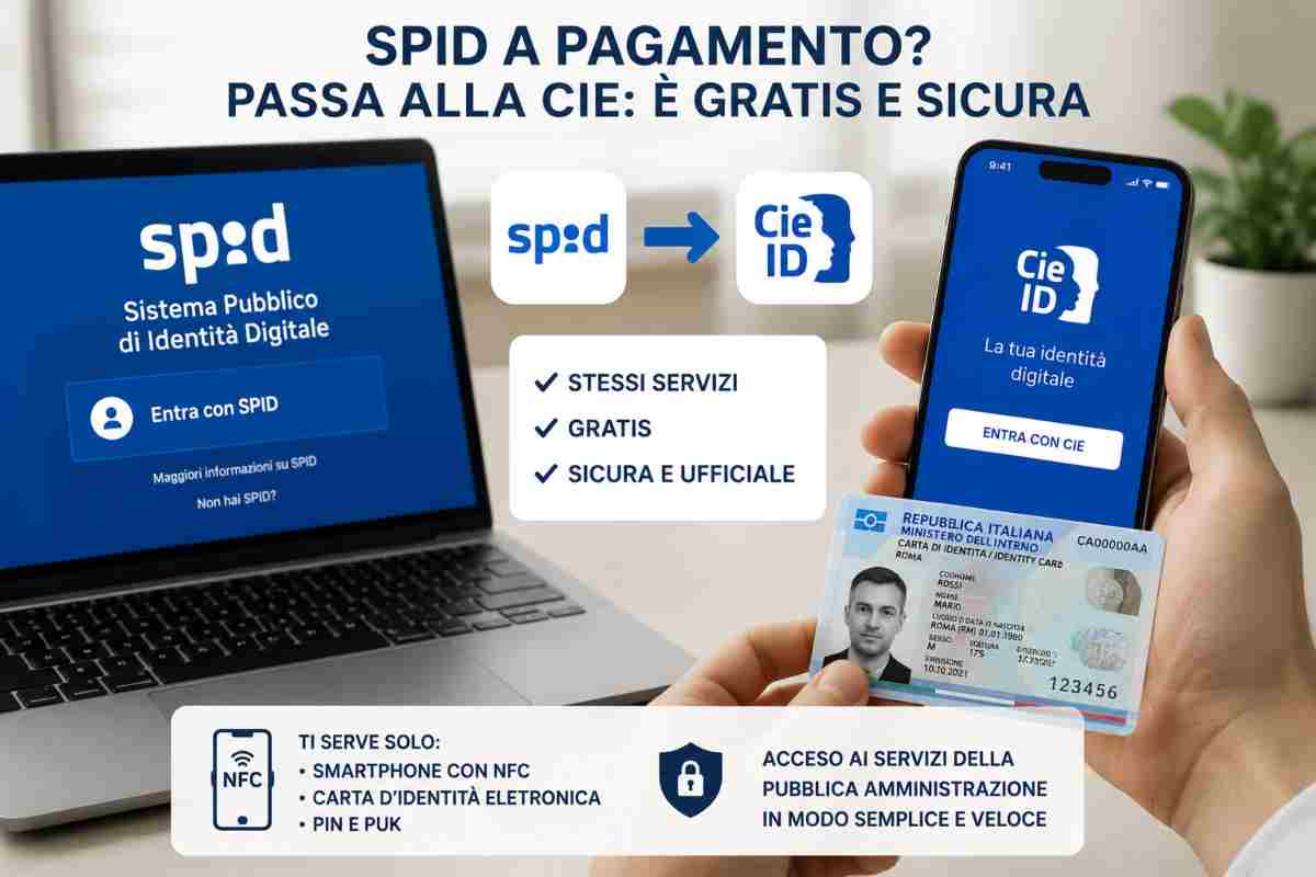 Come non pagare lo Spid e sostituirlo con CIE - Webnews.it