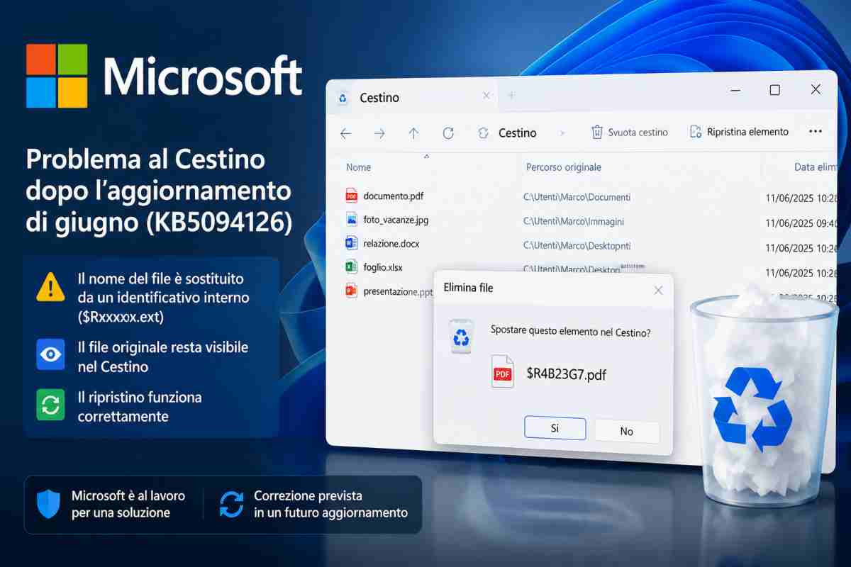Microsoft, bug nel cestino - Webnews.it