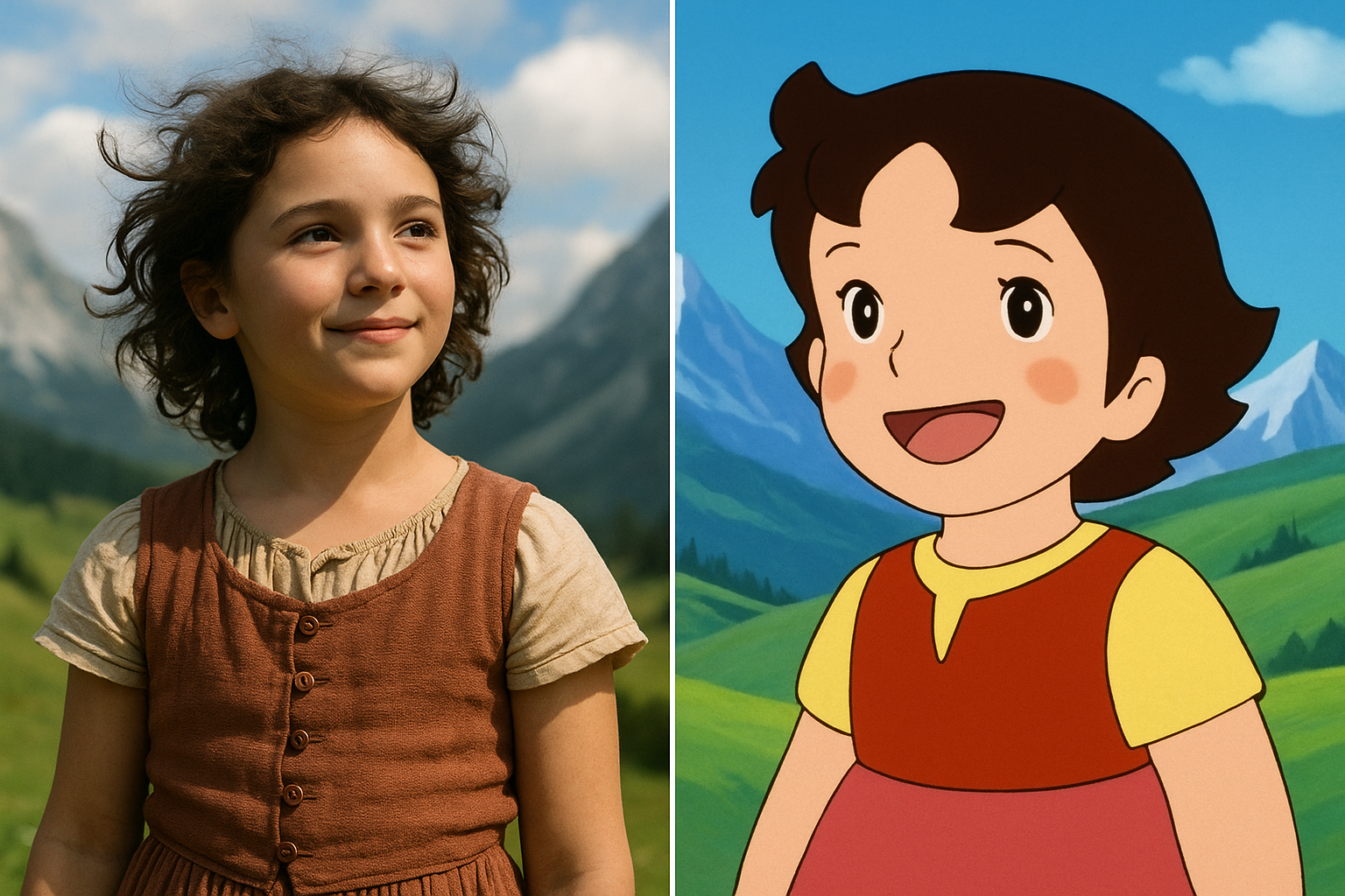 Heidi live action vs cartone animato